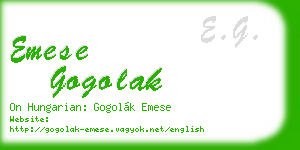 emese gogolak business card