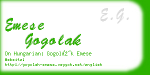 emese gogolak business card